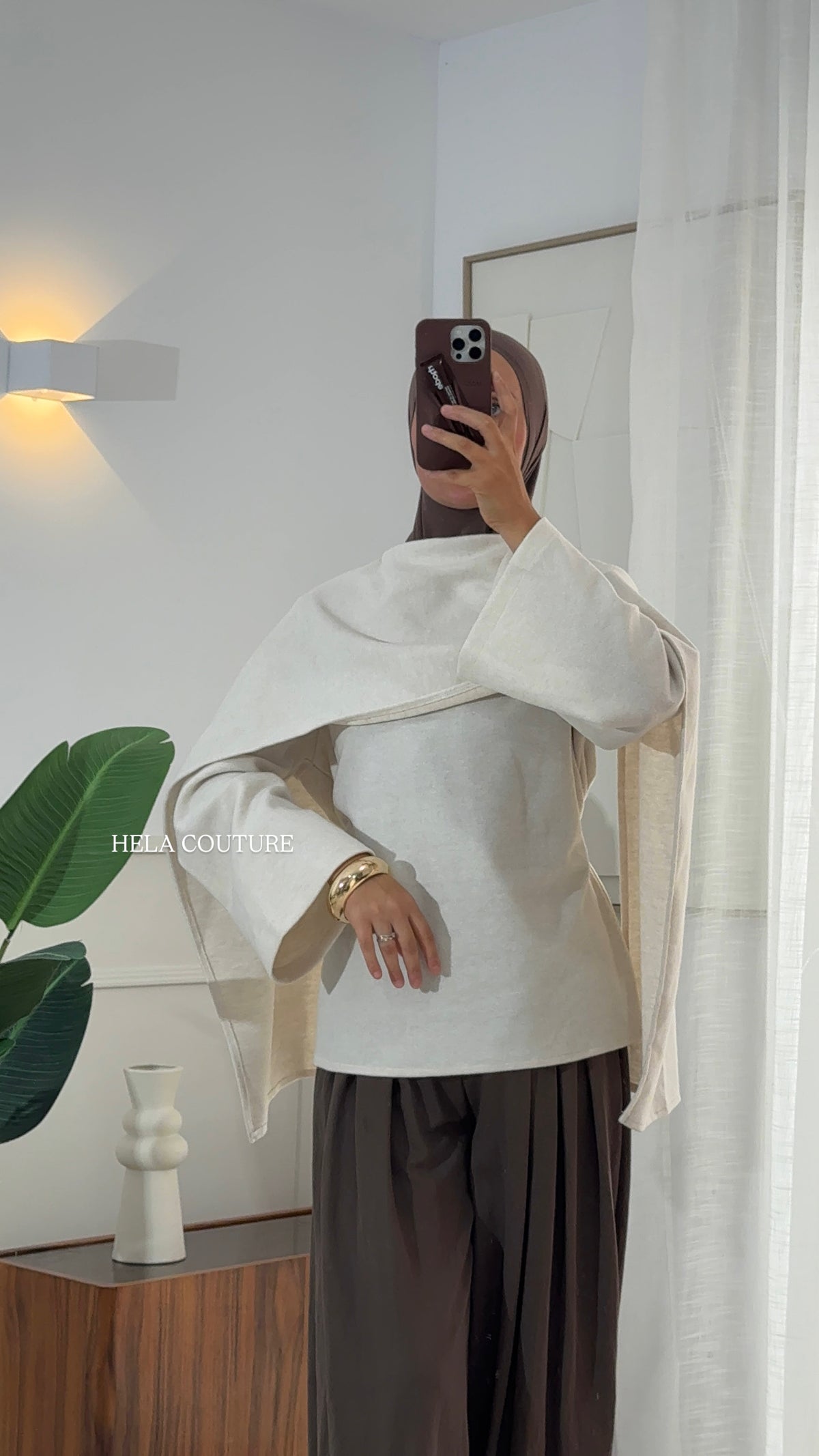 PULL DOUX AVEC CAPE | CREAM