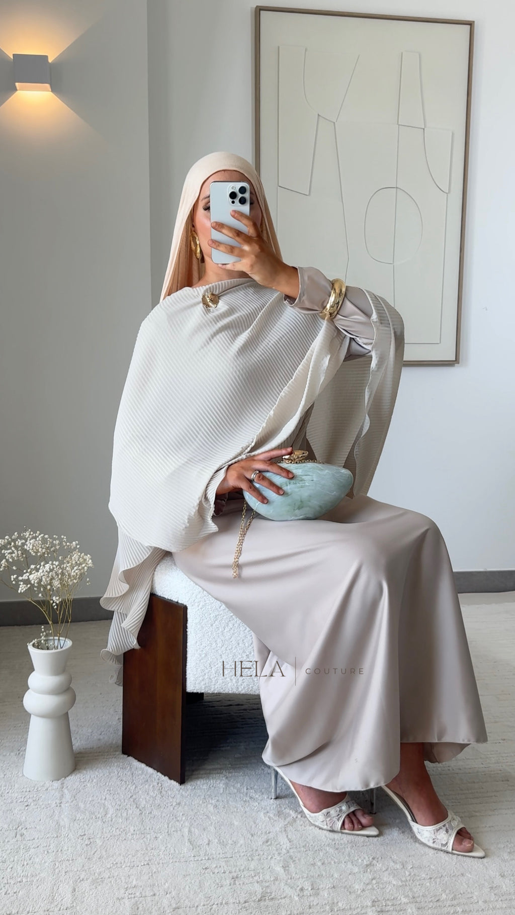 ENSEMBLE ROBE & CAPE NIYA CRÈME