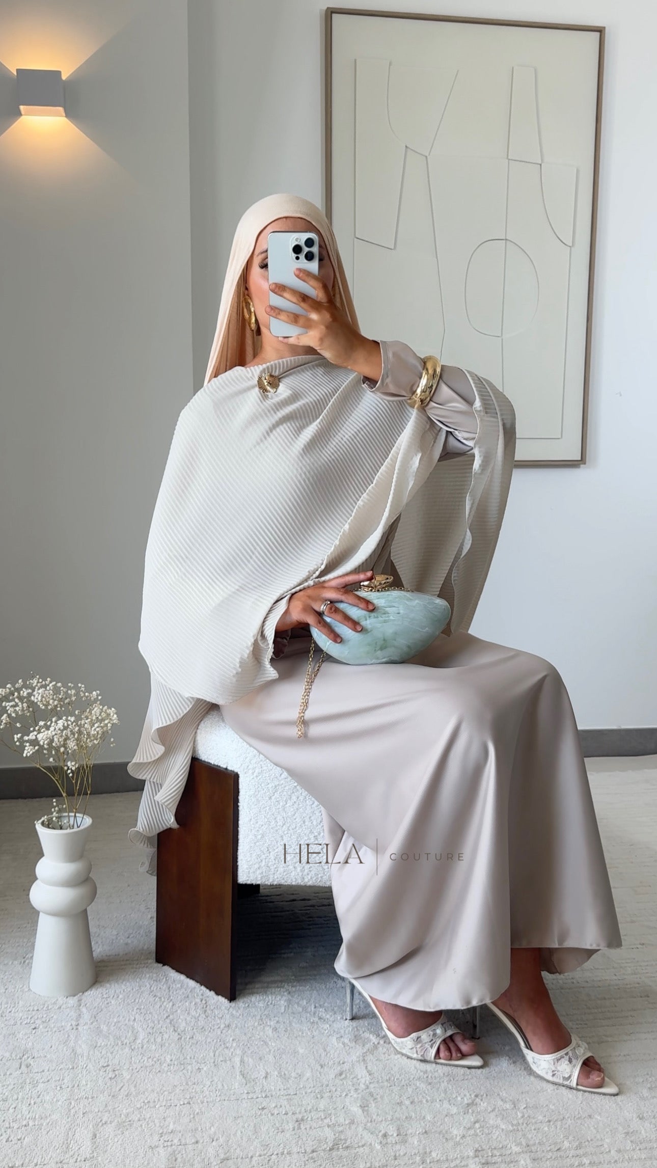 ENSEMBLE ROBE & CAPE NIYA CRÈME