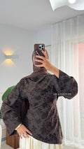 BLOUSE VELOURS YASMEEN | BROWN