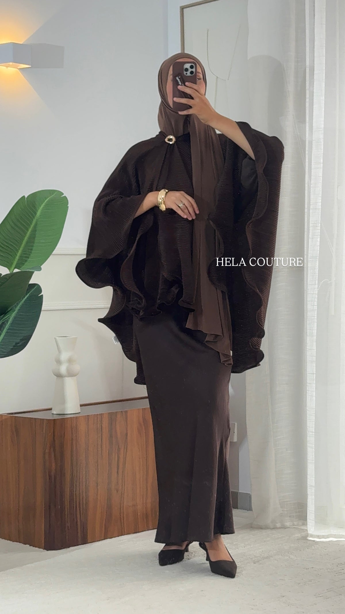 CAPE A VOLANTS LYLA | BROWN