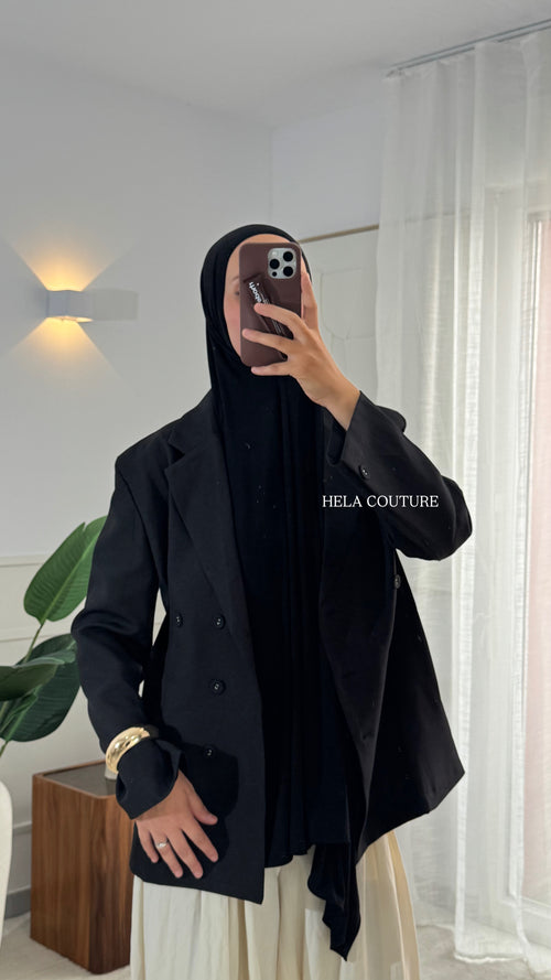 BLAZER NUMA STRUCTURÉ | BLACK