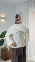 PULL DOUX AVEC CAPE | CREAM