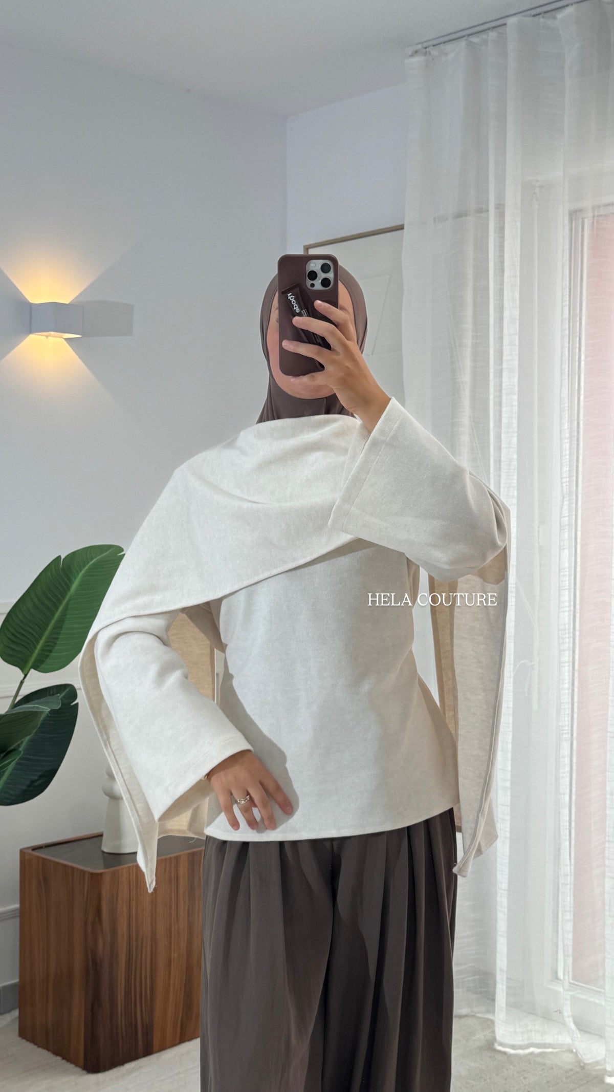 PULL DOUX AVEC CAPE | CREAM