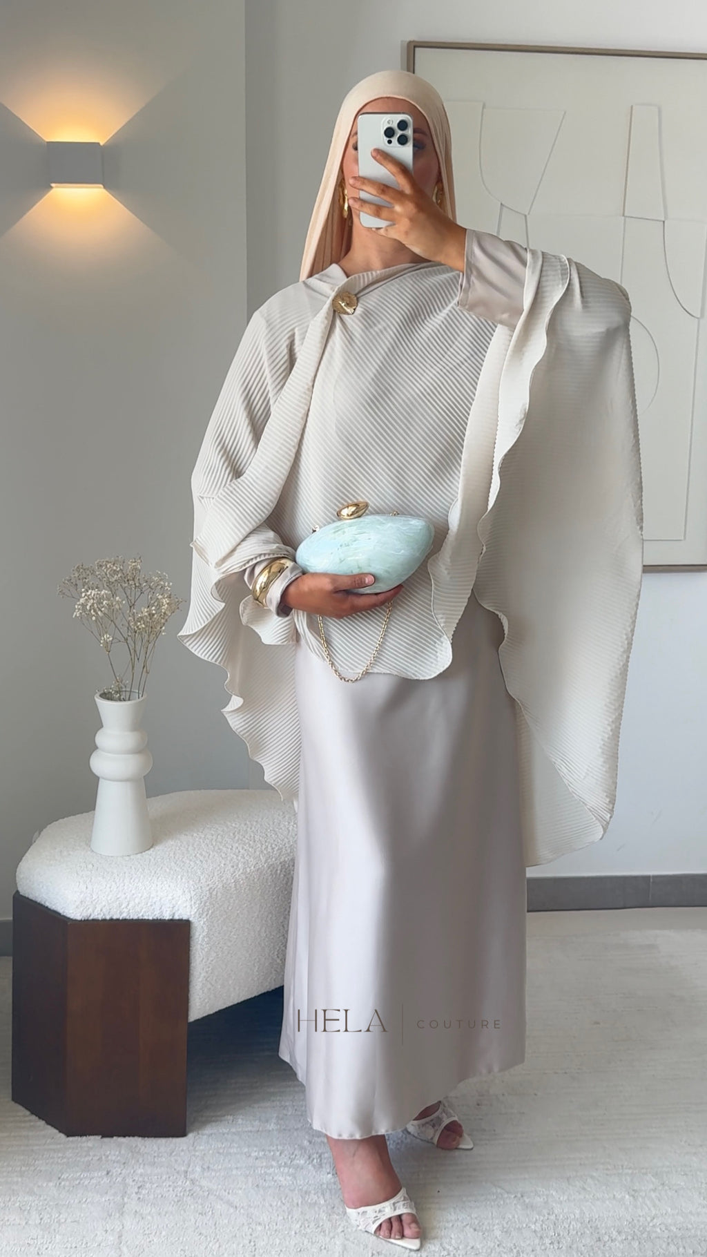 ENSEMBLE ROBE & CAPE NIYA CRÈME