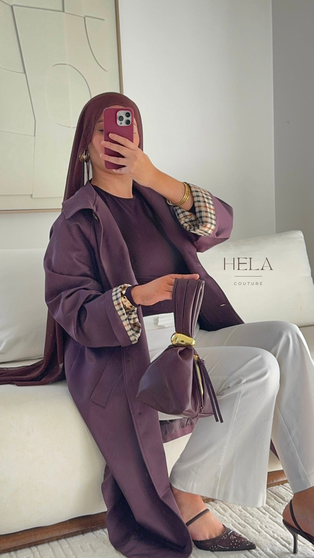 TRENCH VELVET PLUM