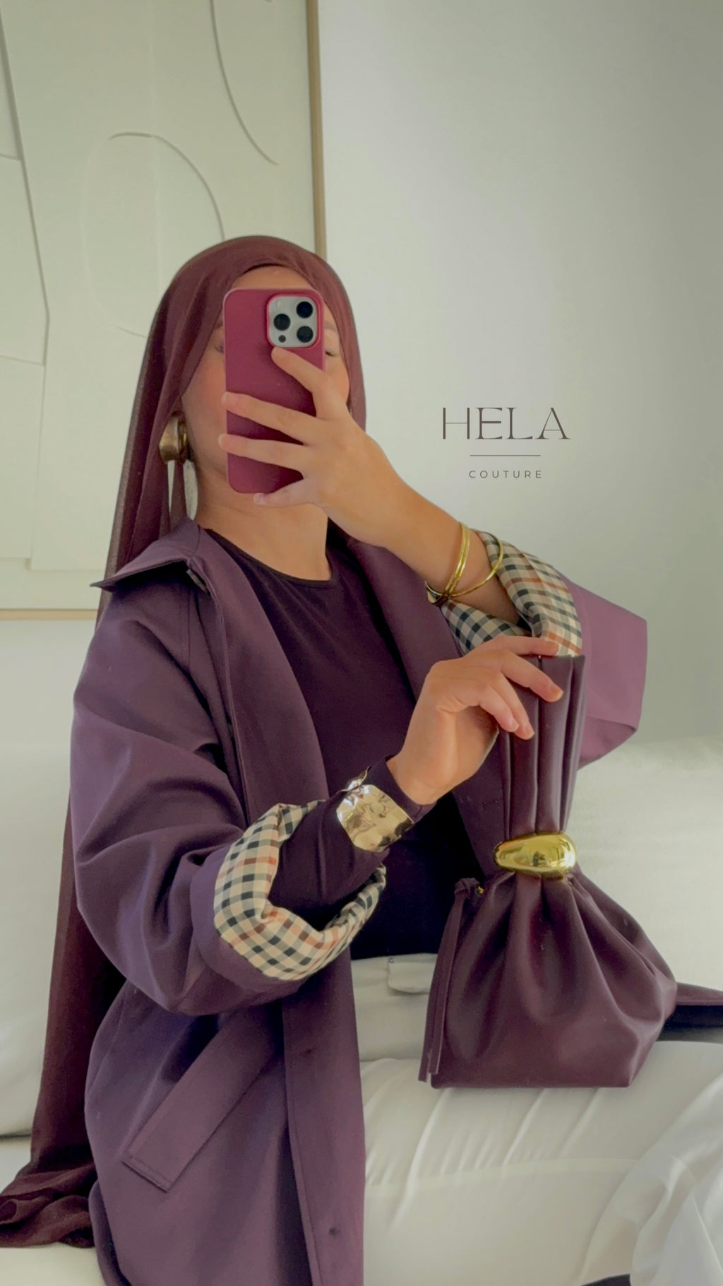 TRENCH VELVET PLUM