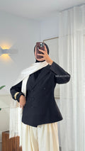 BLAZER NUMA STRUCTURÉ | BLACK