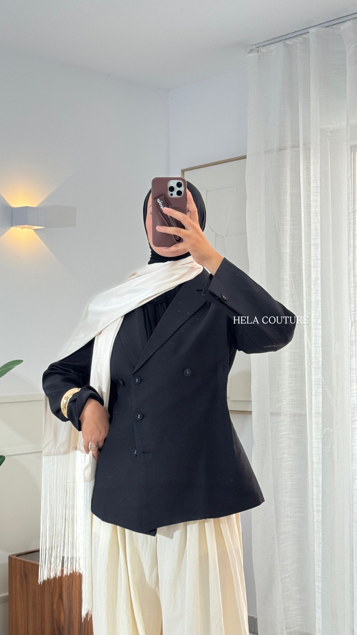BLAZER NUMA STRUCTURÉ | BLACK