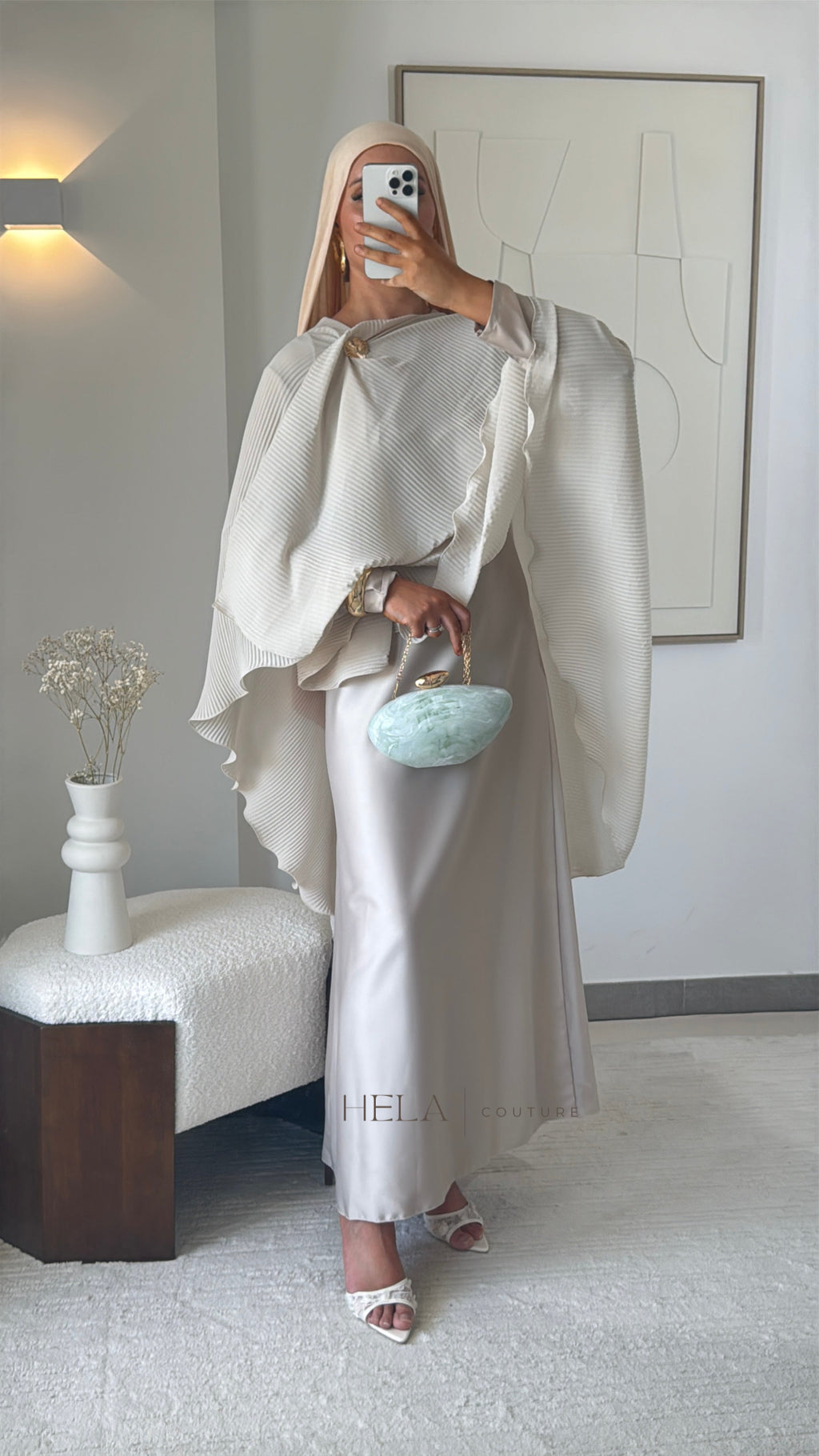 ENSEMBLE ROBE & CAPE NIYA CRÈME