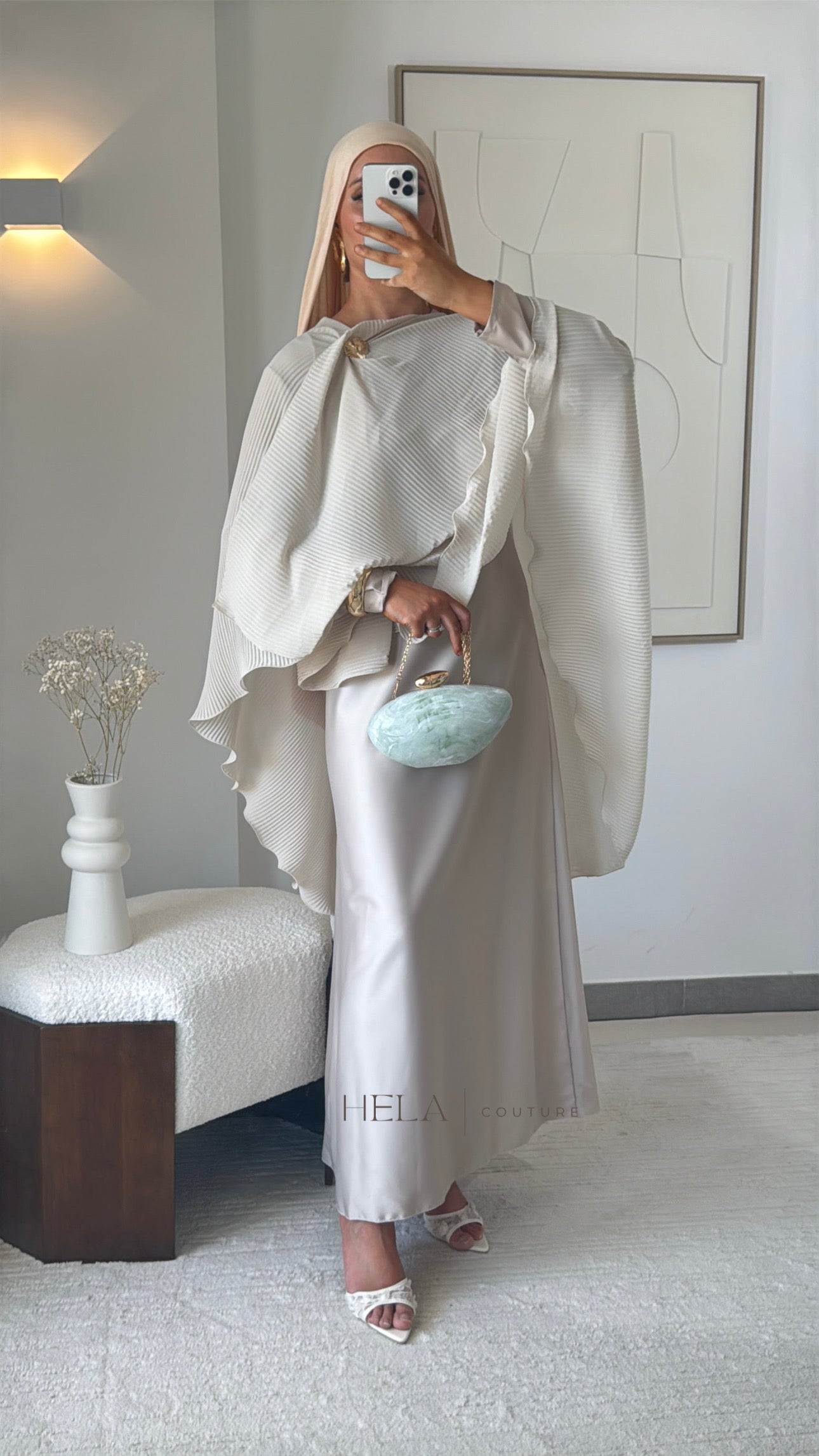 ENSEMBLE ROBE & CAPE NIYA CRÈME