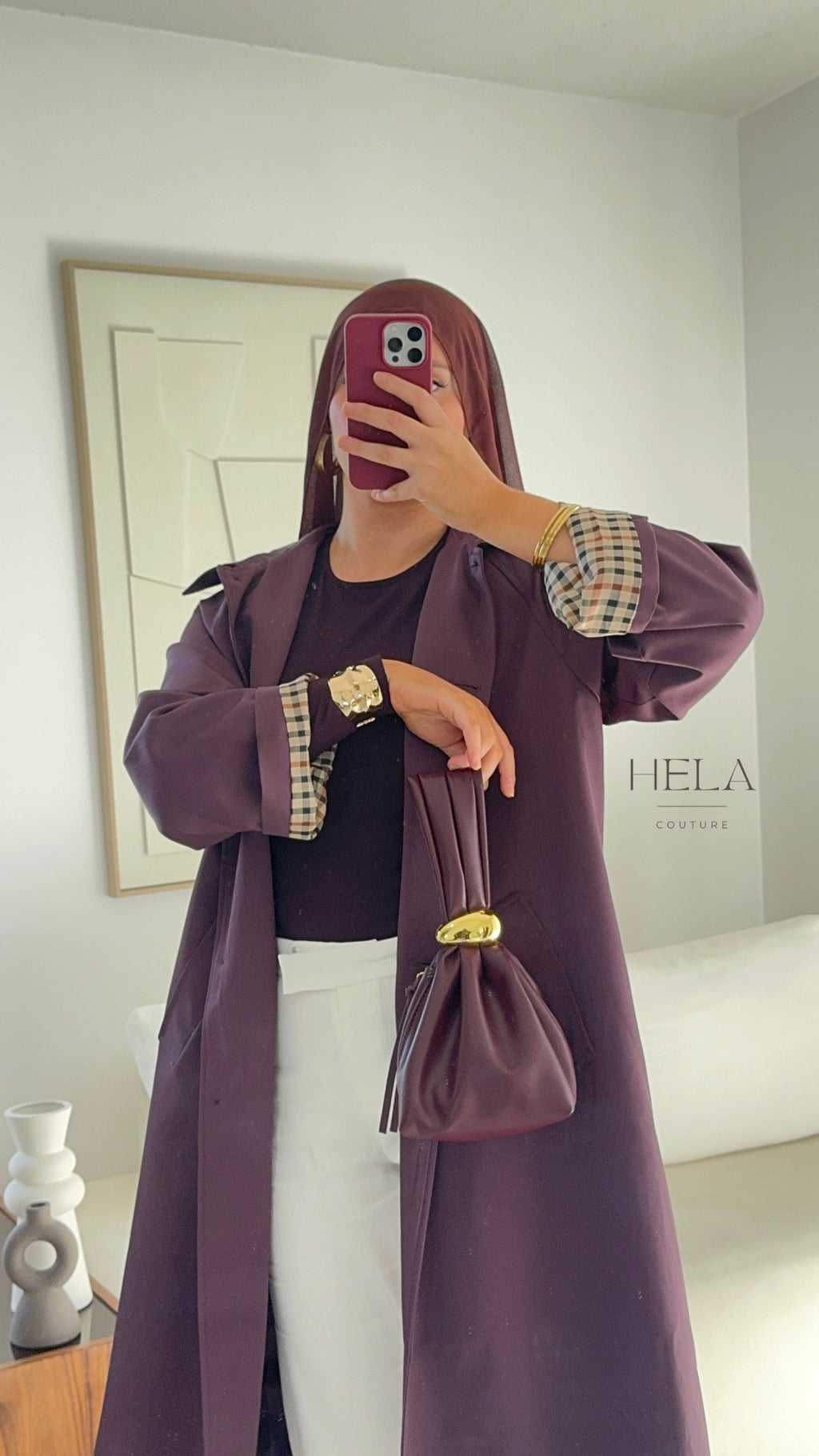 TRENCH VELVET PLUM